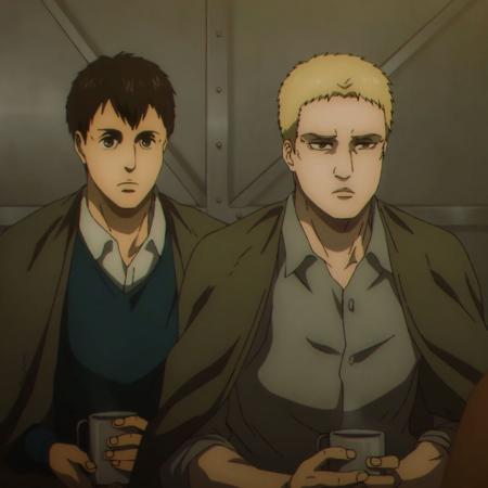 What do Reiner and Bertholdt reveal to the other characters at the end of the second season?