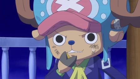 Which crew does Chopper join in the One Piece series?