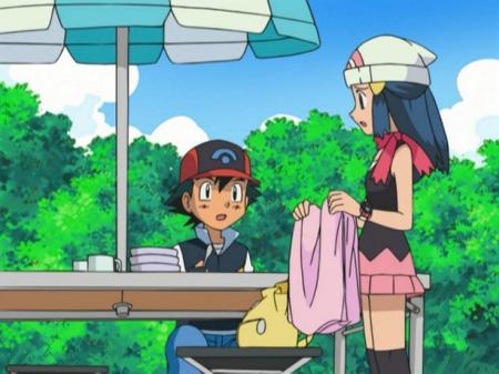 In which region does Ash meet Dawn?