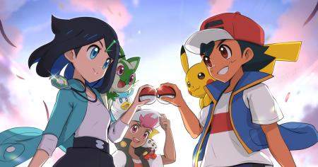 In which region does Ash meet Liko and Roy?